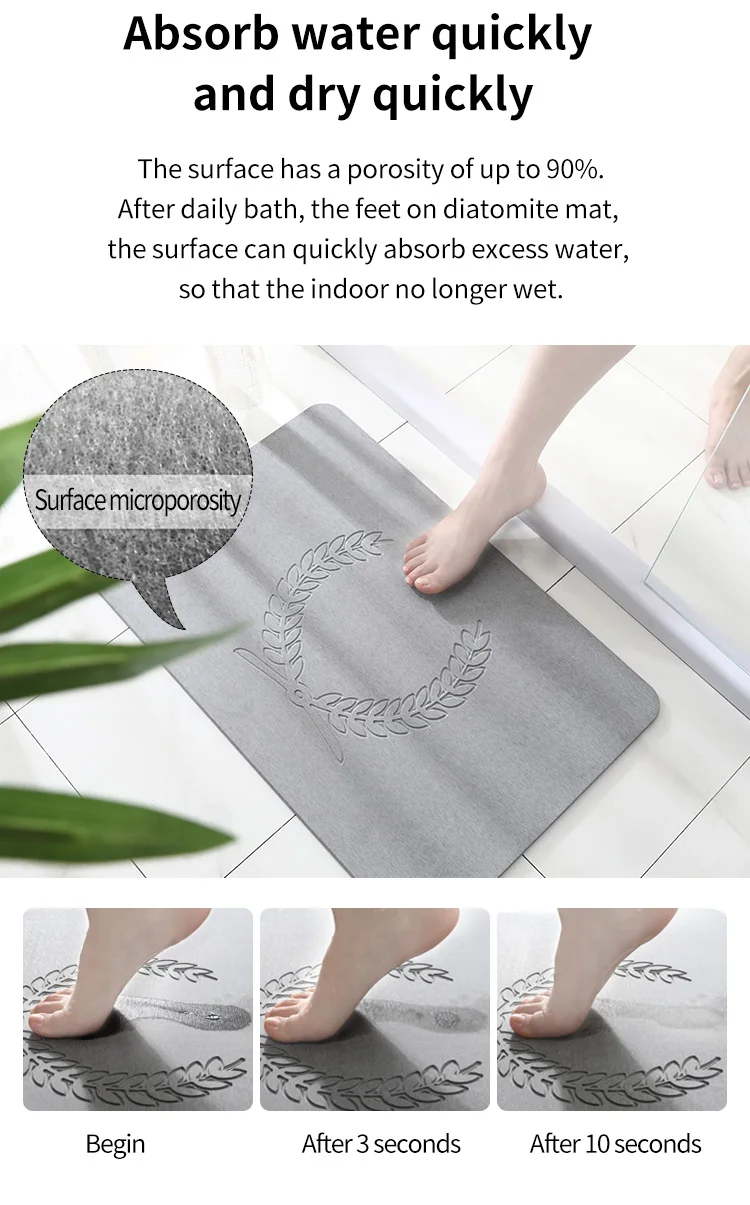 Quick Dry Diatomite Stone Bath Mat Diatom Mud Alfombrilla De Bao