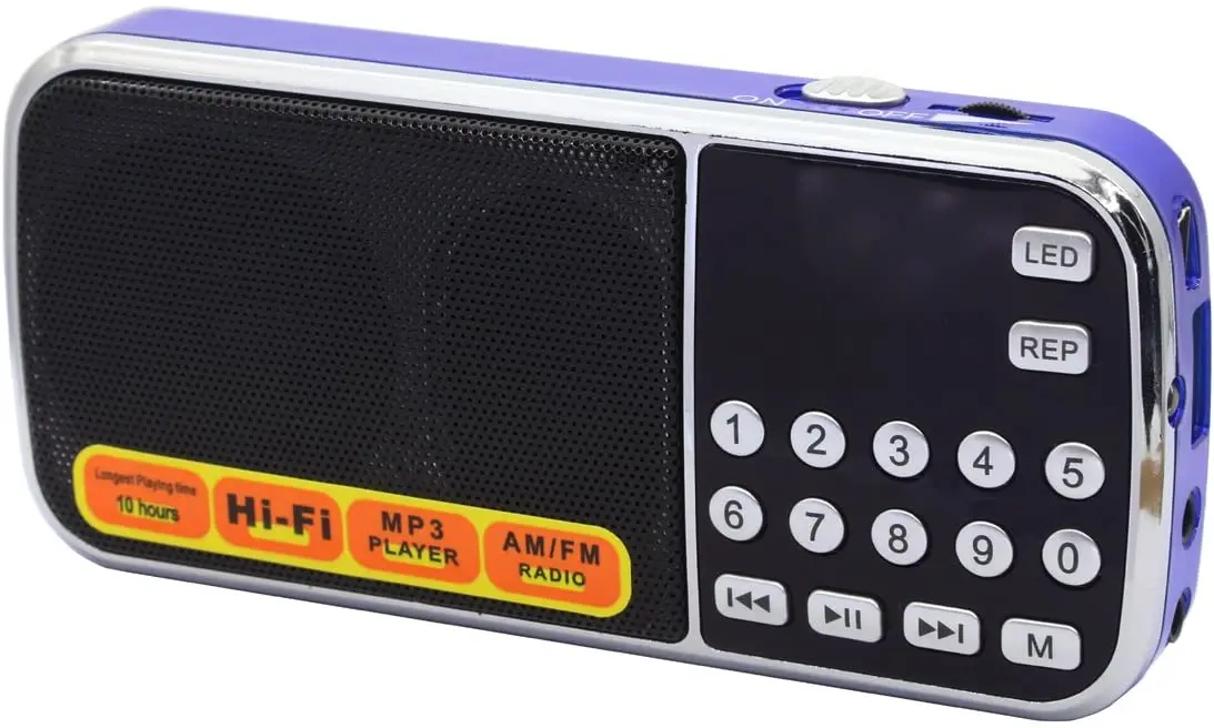 Digital FM/AM Portable Radio & MP3 Player with USB Slot, OEM