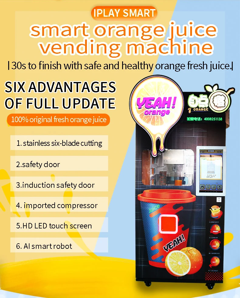 Fresh Orange Juice Vending Machine Automatic Sugar Candy Fruit Apple