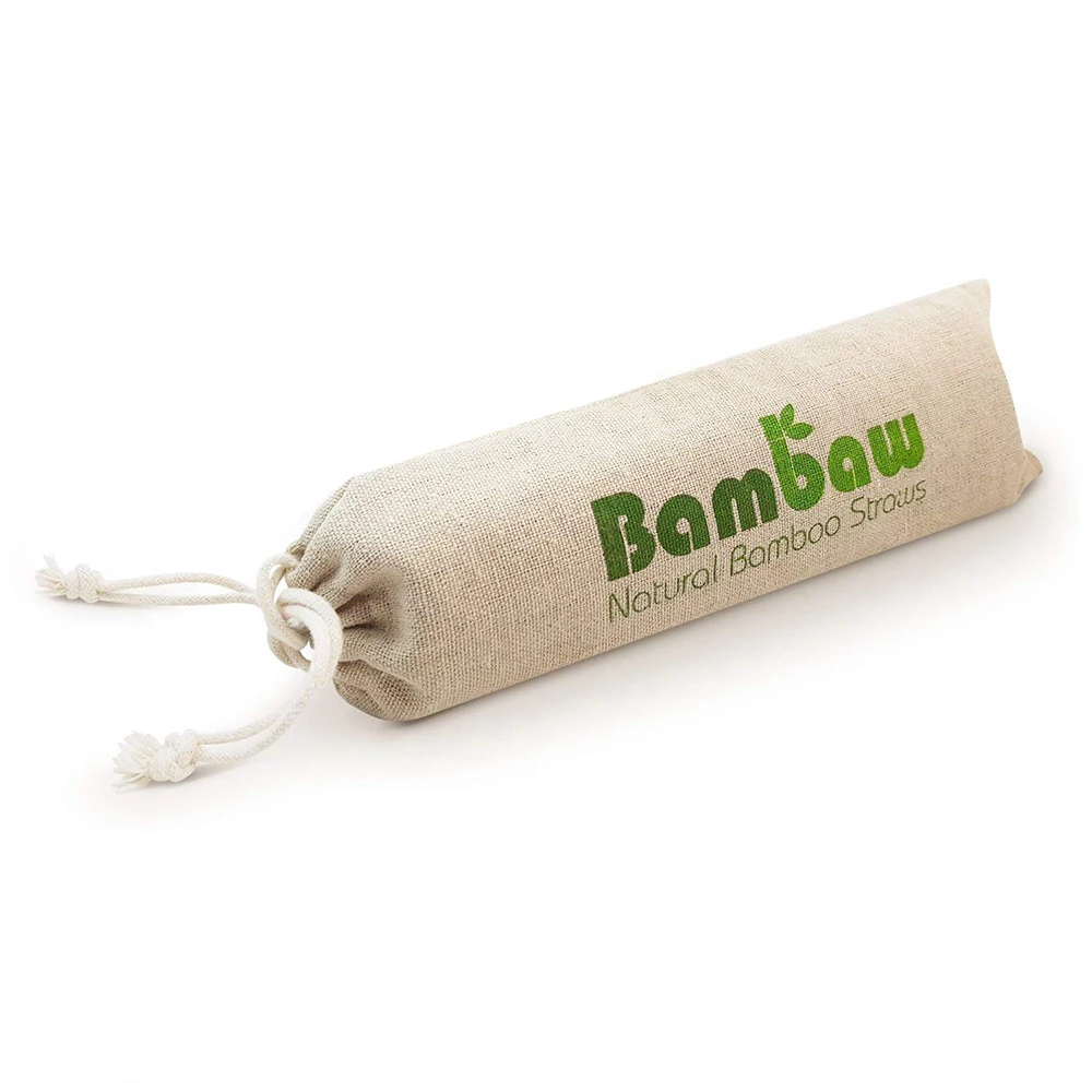 High quality laser custom private label logo 100%natural green degradable bamboo straw for drinking shop