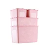Rectangle non woven B6013-2 pink plastic storage box containers baskets with lid