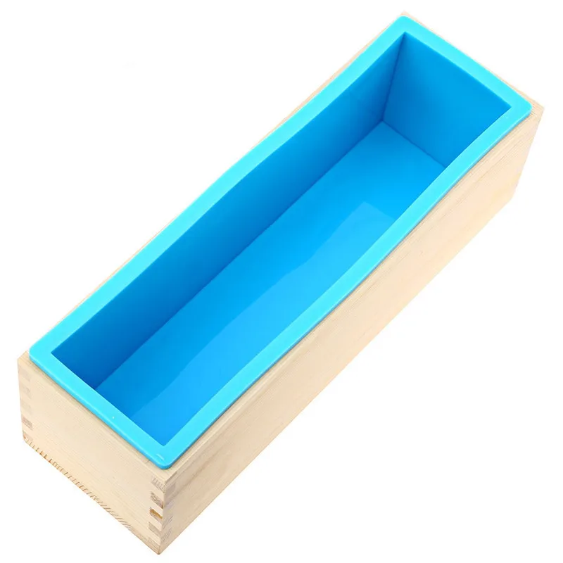 Moule flexible et rectangulaire de savon de silicone avec la boîte