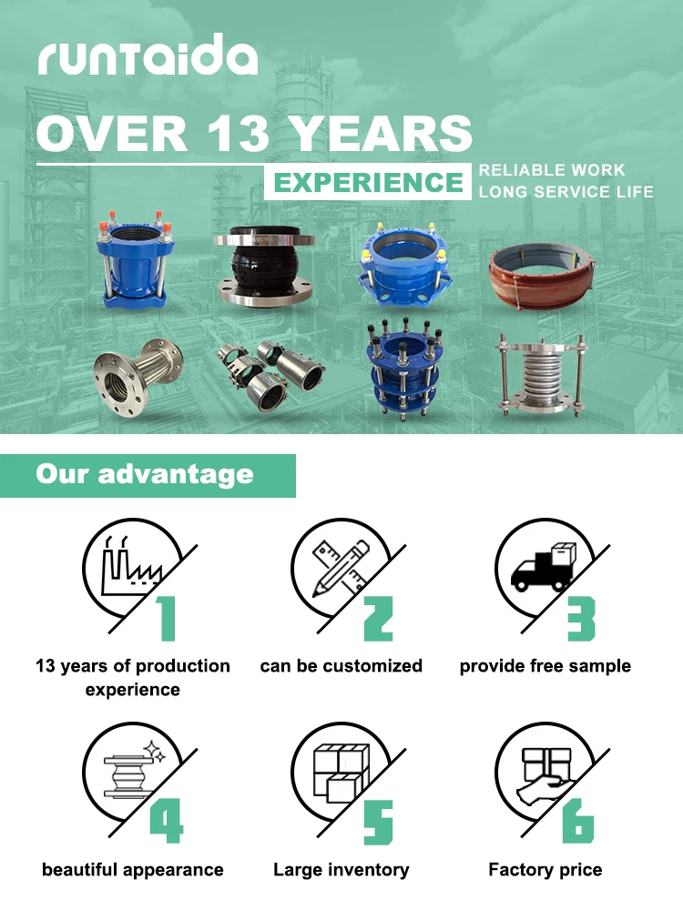 Wide Range Sleeve Type Ductile Iron Universal Flexible Connection