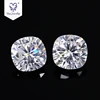 Wholesale custom 1ct black White black diamond pedras melee round pear oval asscher emerald cut moissanite
