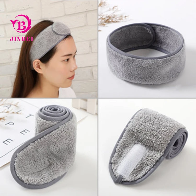 Custom Logo Spa Facial Headband Terry Cloth Spa Headband Stretch Towel