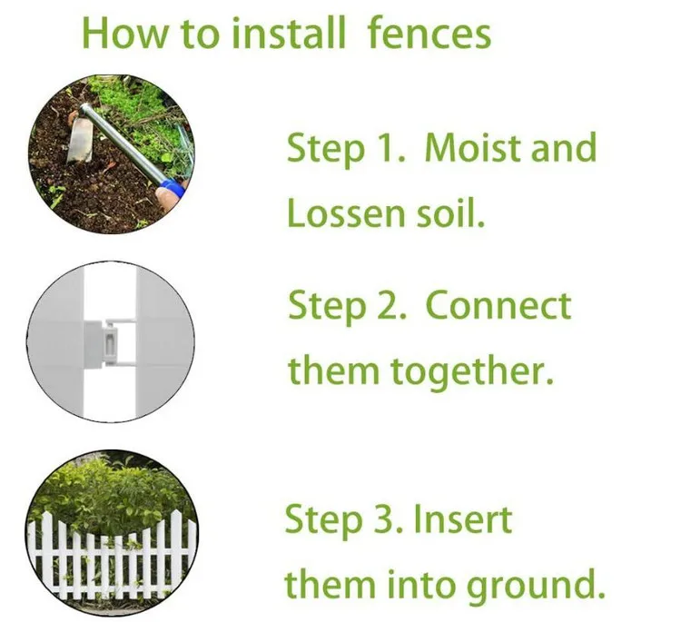 5 Pack Vinyl Zaun Streikposten 9 Zoll Höhe 10 Ft Länge In Insgesamt Für