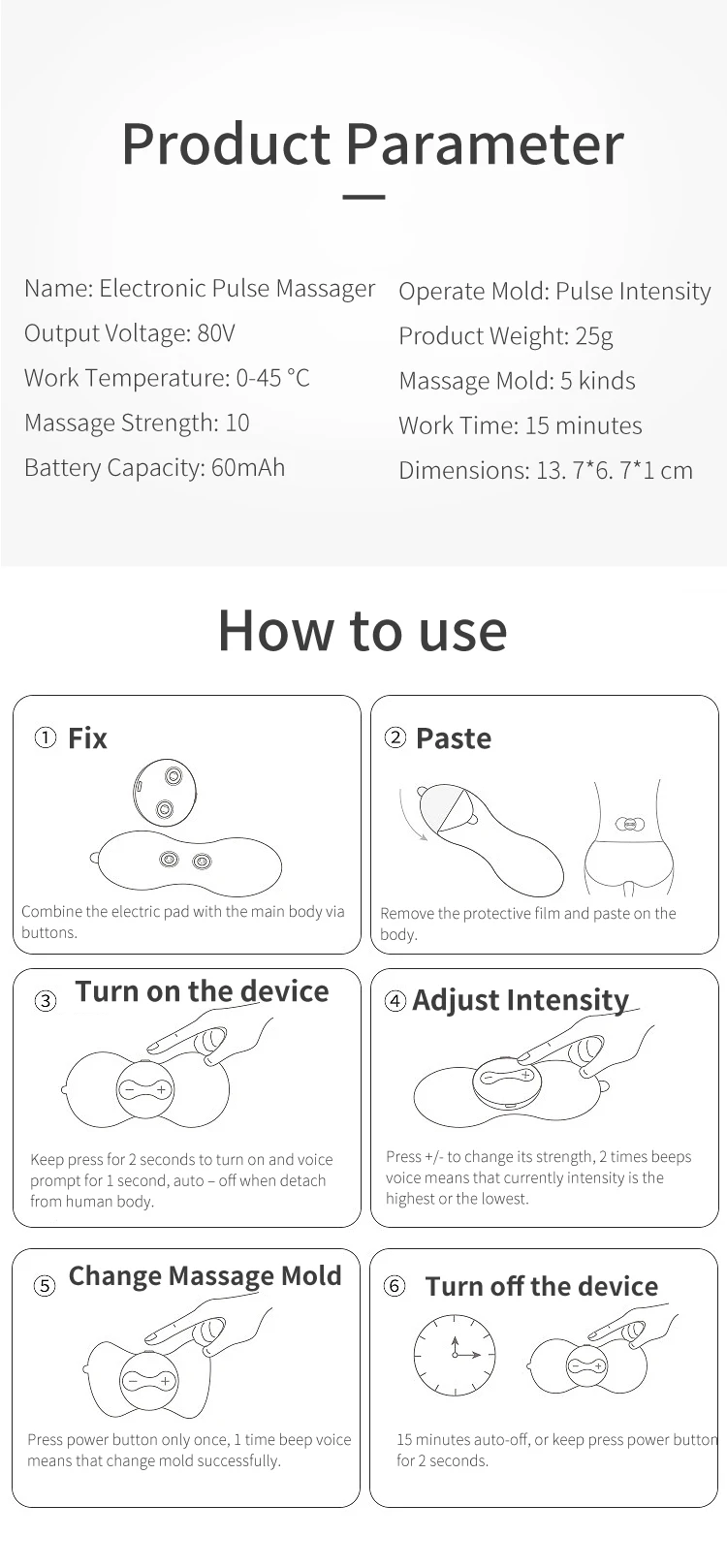Vpod Deluxe Wireless Tens Ems & Nmes Unit 24 Functions 20