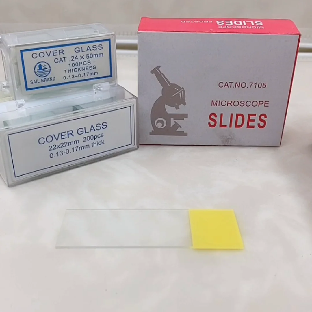 Teaching Use Precleaned Blank Microscope Slides Coverslips Cover Glass