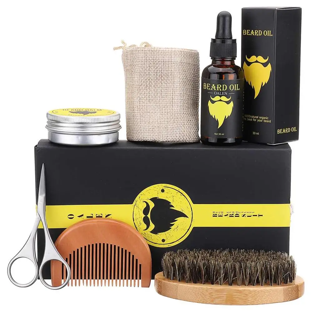 Private Label Men Beard Grooming Kit With Beard Oil And Beard Balm Wholesale Customize Logo