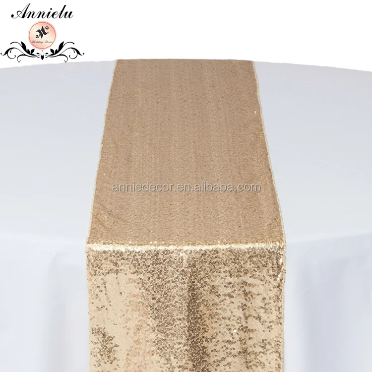 China Manufacturer High Quality Fancy Sequin Table Runner Wedding