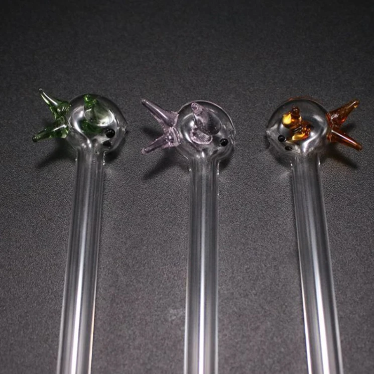 Animal Shape milk water drink Bubble Borosilicate Glass Straw 