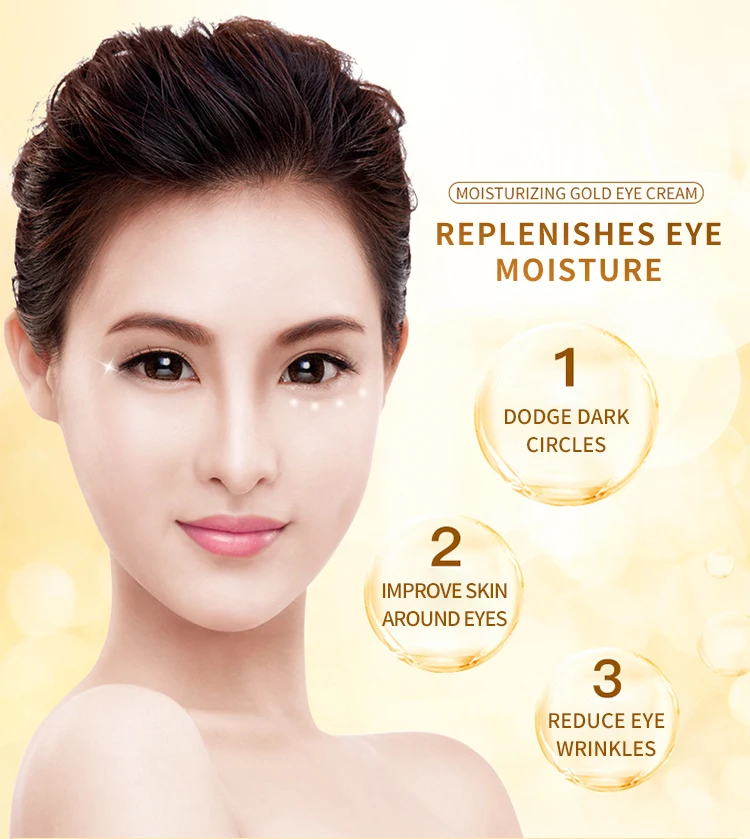 High Quality Bright moisture Golden Eye Cream Anti-Aging Reduce Puffiness Eye Cream for Women