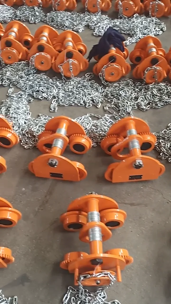 Hot Sale Manual Hydraulic Double Girder Chain Hoist Trolley Wheel