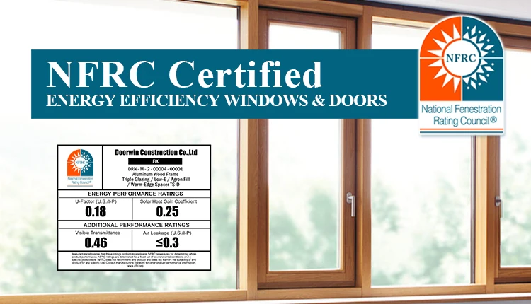 Manufactures NFRC certified American style Texas hot selling wood aluminum  crank casement windows with double glass window