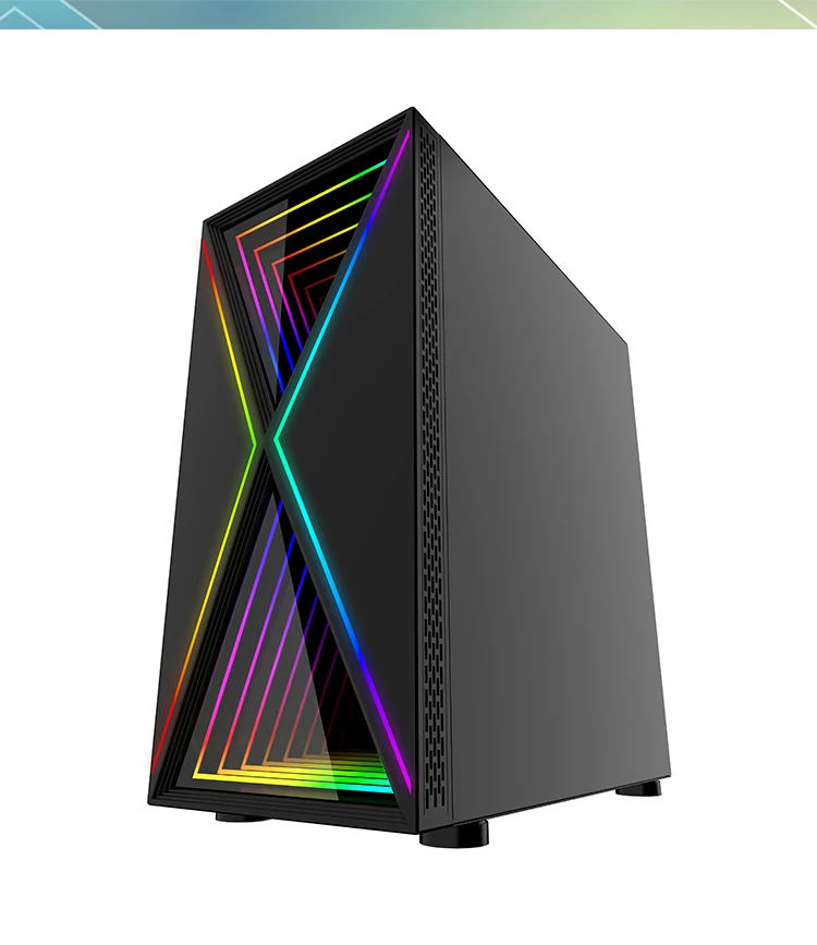 High Level Computer Case H36 Atx Gaming Pc Case With Glass Rgb Strip ...