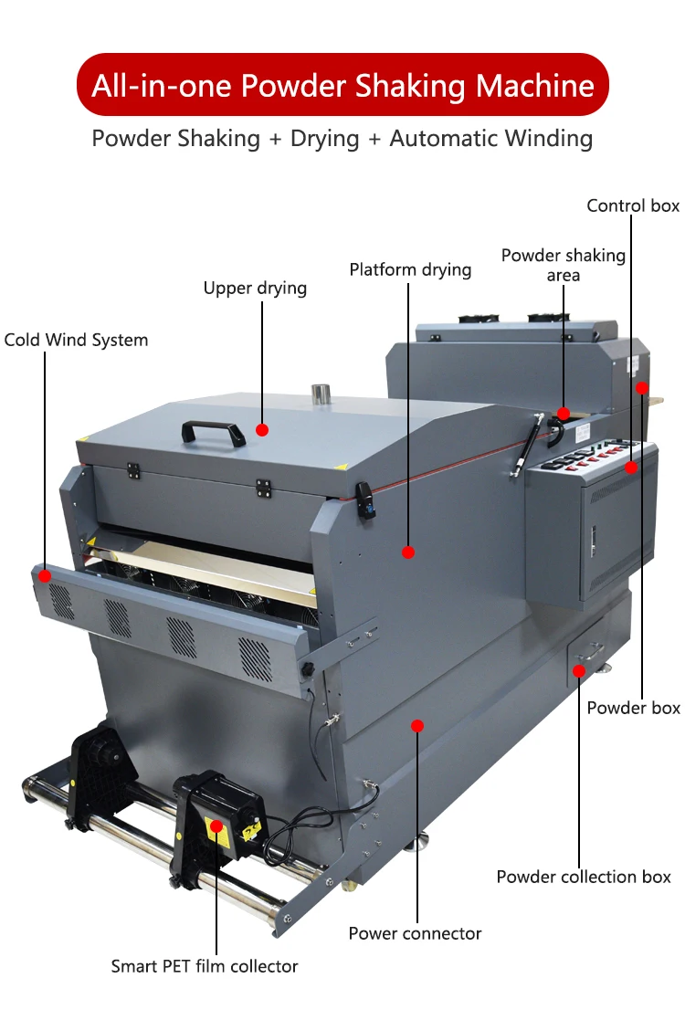 Small DTF Printer A3 With Power Shaker Inkjet PET Film Printer with Shake Powder Machine DTF Printing Machine DTF printer