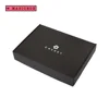 Low MOQ 100pcs custom brand black background single color printing logo garment packing and express strong corrugated paper box
