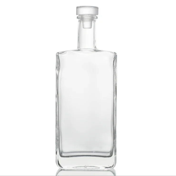 500ml High Quality Rectangle Liquor Empty Glass Bottle Whisky Glass ...