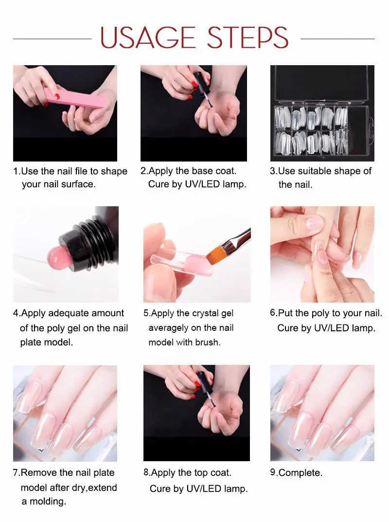 Roniki Professional Private Label Acrylic Poly Gel Nails Custom Color How Long Does Polygel Take To Dry Without Uv Light