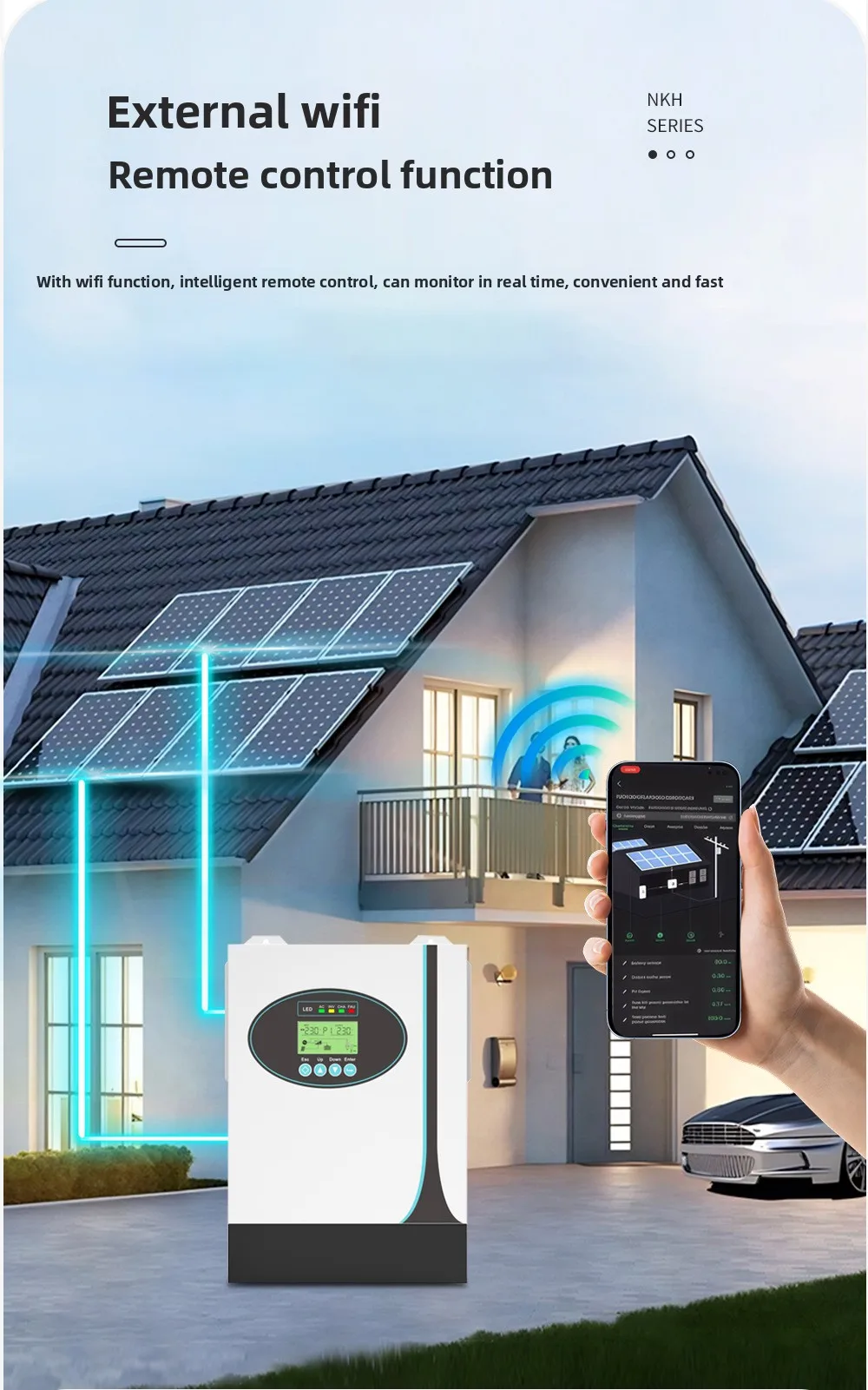 5KW 48V Hybrid Solar Inverter with 120A MPPT Charge Controller Off-Grid ...