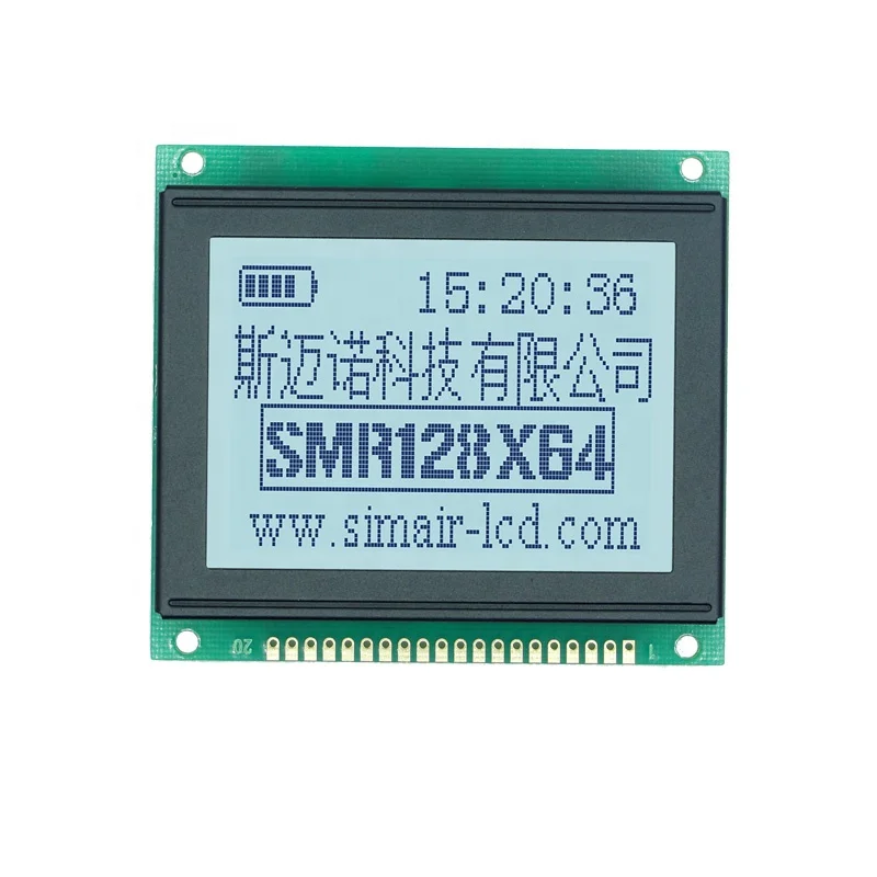 12864 Iic Lcd Module 128x64 I2c St7920 Graphic Display Screen Board Lcm ...