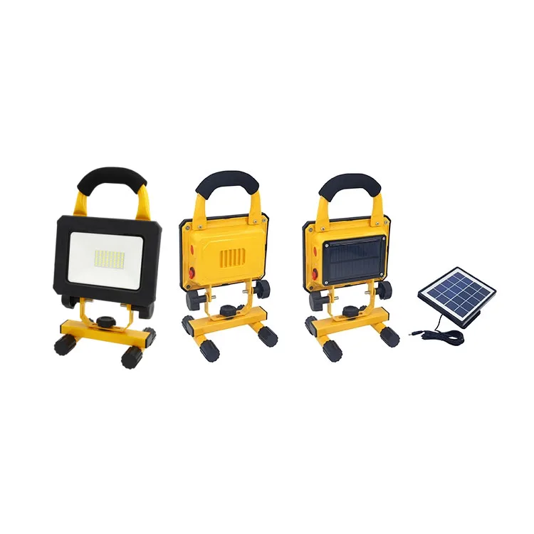 Factory  Direct Sale 10W Portable Rechargeable Unbreakable solar Car led work shop flooring and lighting flood light
