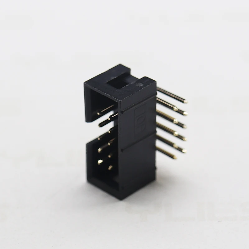 2.54mm  Machined Pin Connector 10 pin box Header 90 degree