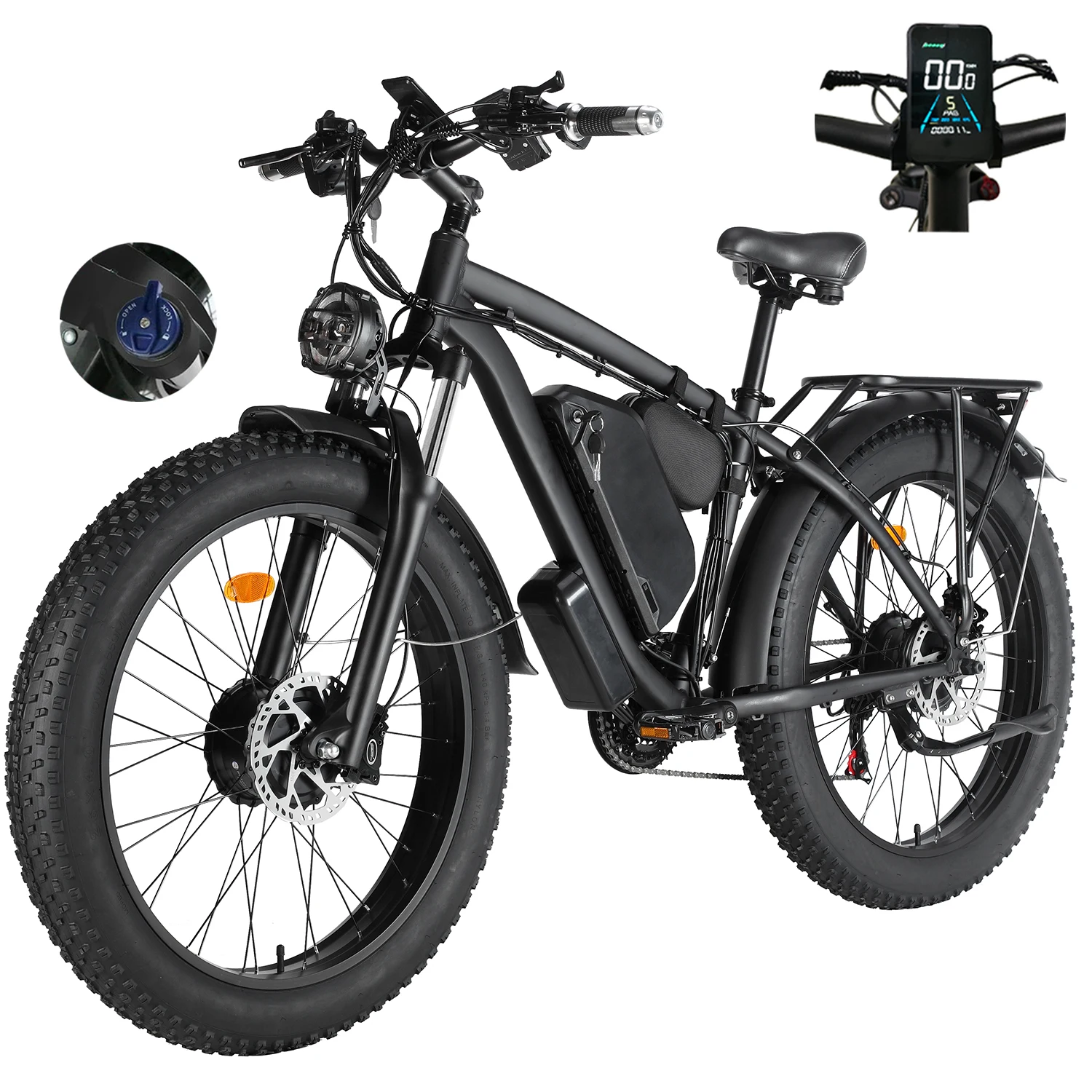 US Warehouse Popular SMLRO XDC600 PLUS AWD Electric Bike 1000W 2000W 48V  52V 26