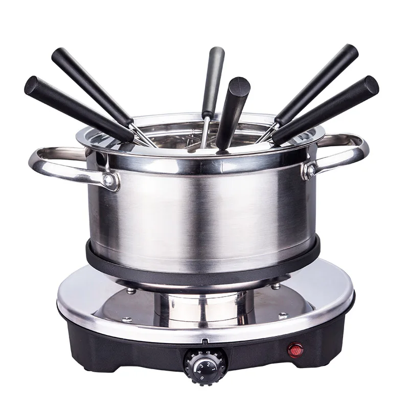 Electric Stainless Steel Melted Chocolate Cheese Fondue Maker Warmer