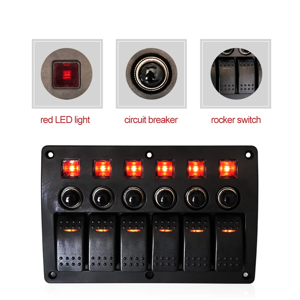 Genuine Marine 12v Switch Panel Wiring Diagram 6 Gang Push Button