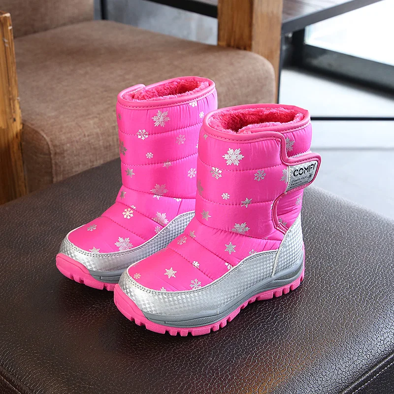 CYBLING Kids Boys Girls Winter Snow Boots Baby Toddler Warm Fur Shoes Toddler/Little Kid 