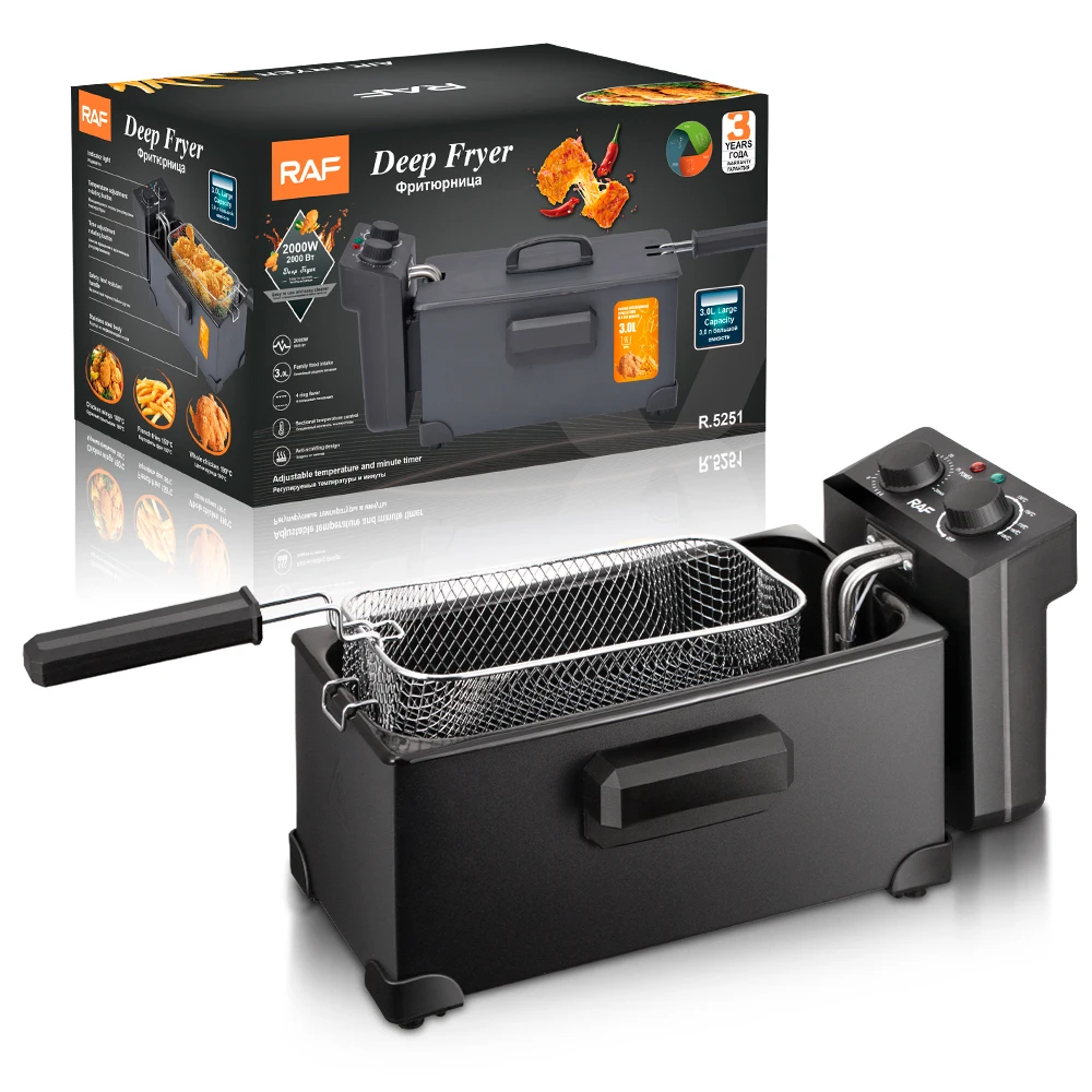2000w Temperature Control 3l Easy Operation High Efficiency Electrical Deep Fryer Buy 3 Liter