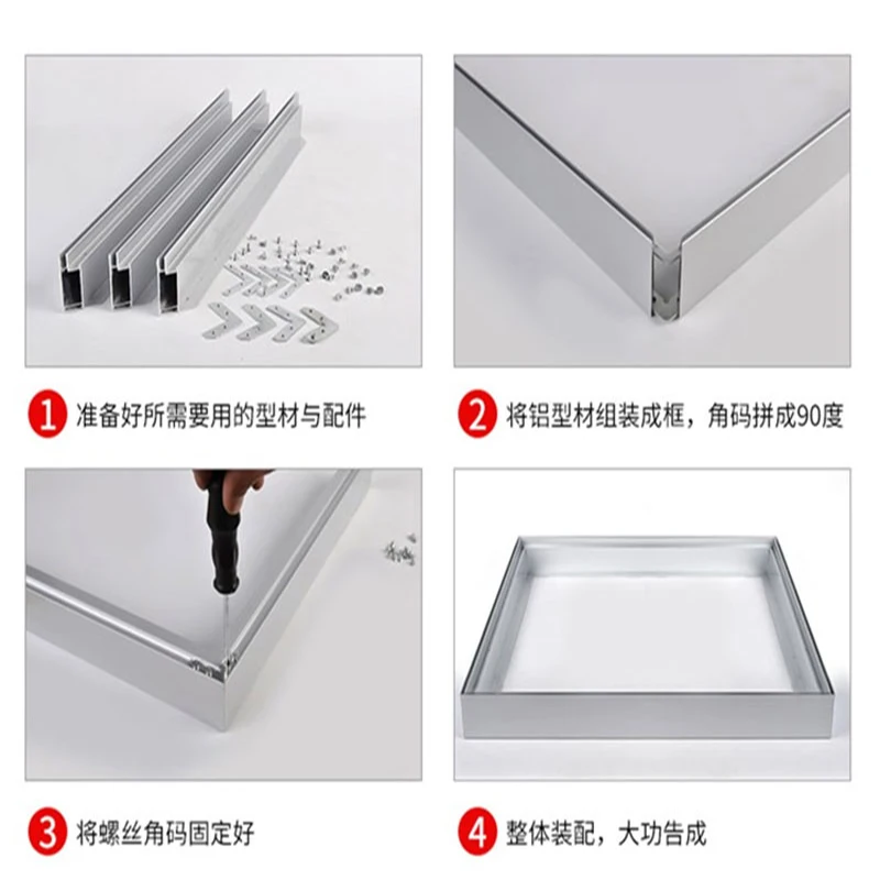 product wall mounted display silicone edge poster frames light box aluminum backlit fabric extrusion frame-4