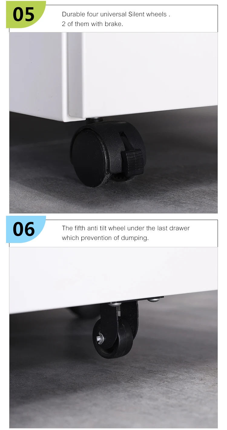 White Sliding Metal Movable Pedestal Steel Structure File Remove Drawer Buy Sliding