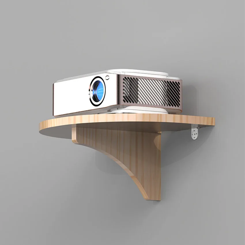 Half Round Solid Wood Floating Shelf Wall Mounted Shelves For Wifi
