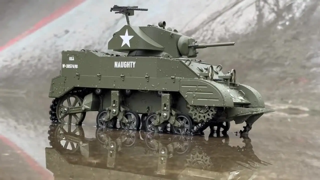 COOLBANK G2080 RCタンク1/16スケール2.4Ghz米国M5A1 Stuartライト