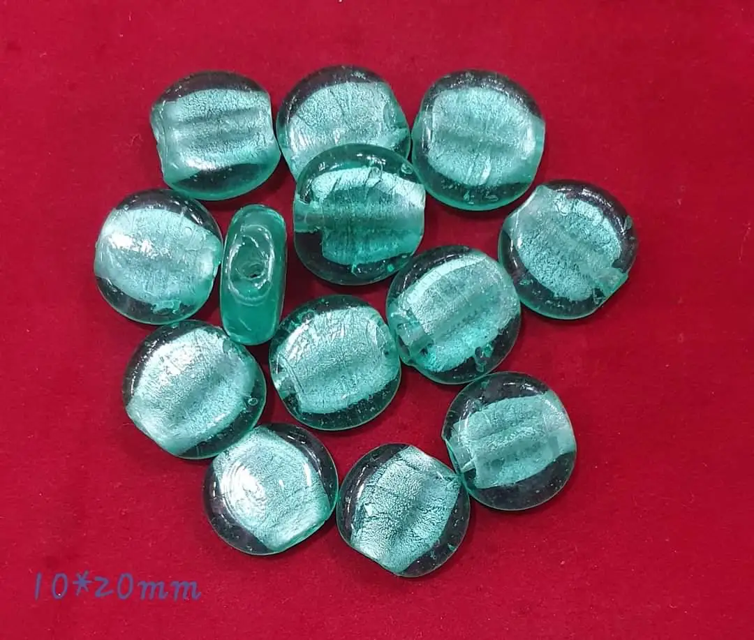 Handmade Silver Cotted Glass Beads DIY Decorative Accessories Bracelet ...
