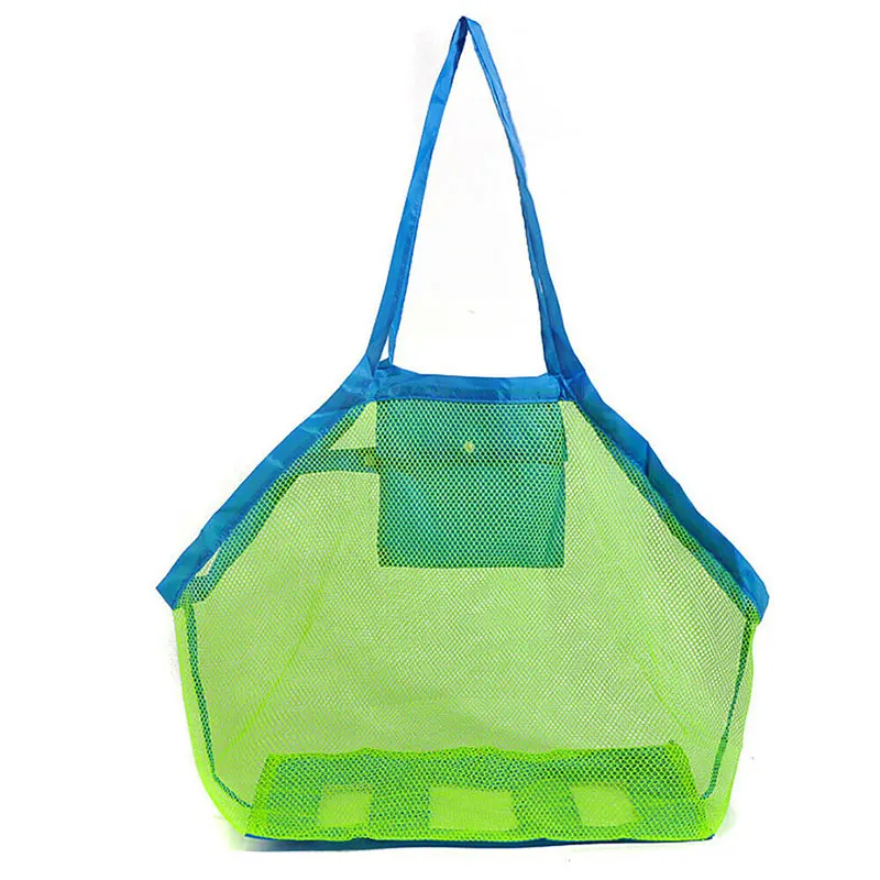 Mesh Beach Bag Foldable Extra Large Beach Toys Shell Bag Sand Proof,Children Toy Storage Bags 