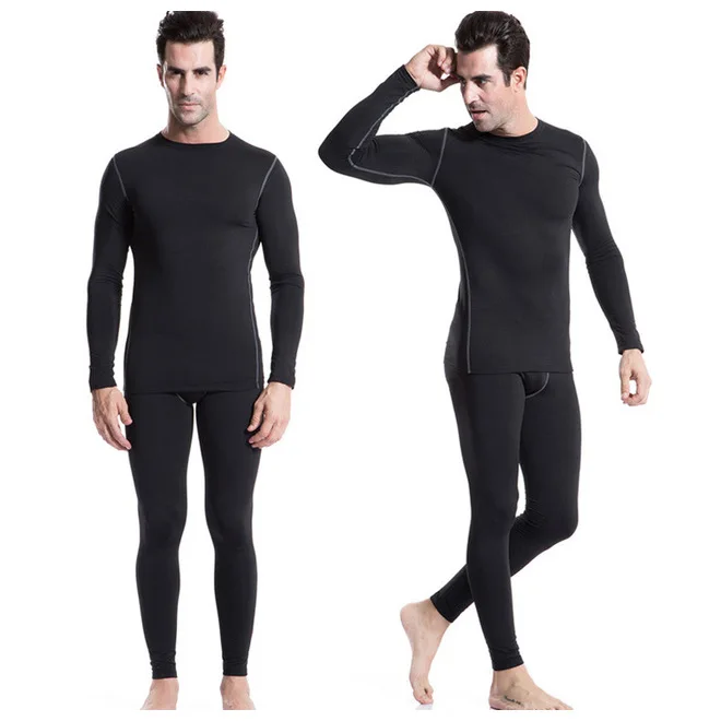 Winter Thermal Underwear For Men Keep Warm Long Johns Fitness Fleece