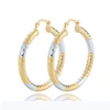 Large Size Biggest Hoop Earrings For Women Two Tone Plated Gold And Siver Big Statement Earrings 80mm