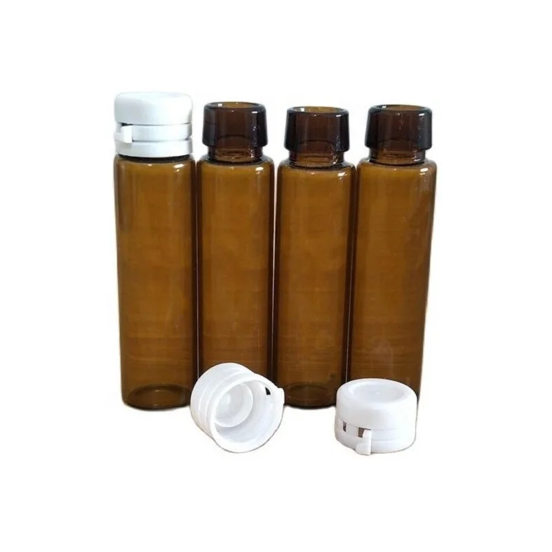 10ml Amber Serum Vials Sample Test Tube Freezedried Powder Cosmetic