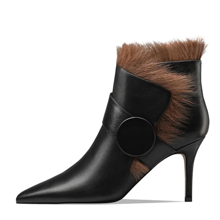 winter ankle boots with fur