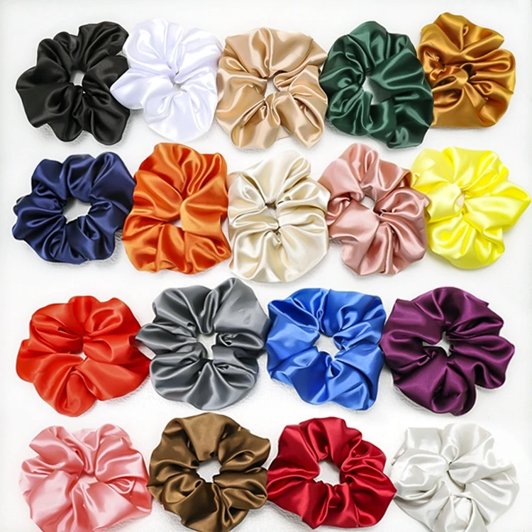 

silk hair crunchies,60 Pieces, 18 color