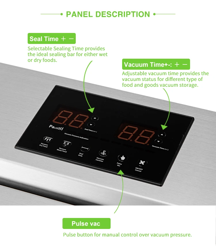 Stock Tinvoo Logo Commercial Vacuum Sealer Machine Led Display Vs960 Etl Certification Buy