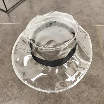 pvc 防雨防水帽子宽边帽斗帽太阳帽
