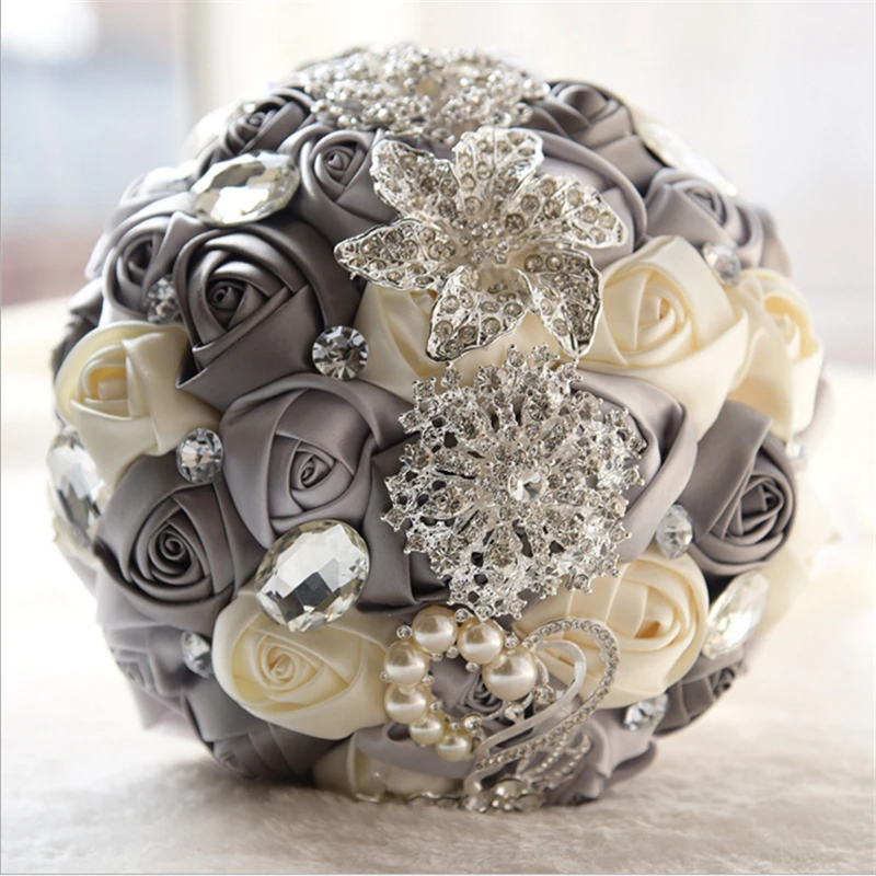 Artificial Flower For Wedding Rose Flower Wedding Bouquet Brooch Crystal Pearls Silk Bridal Flowers Buy Holding Bouquet Wedding Bouquet Artificial Flower For Wedding Holding Flower Artificial Flower Product On Alibaba Com