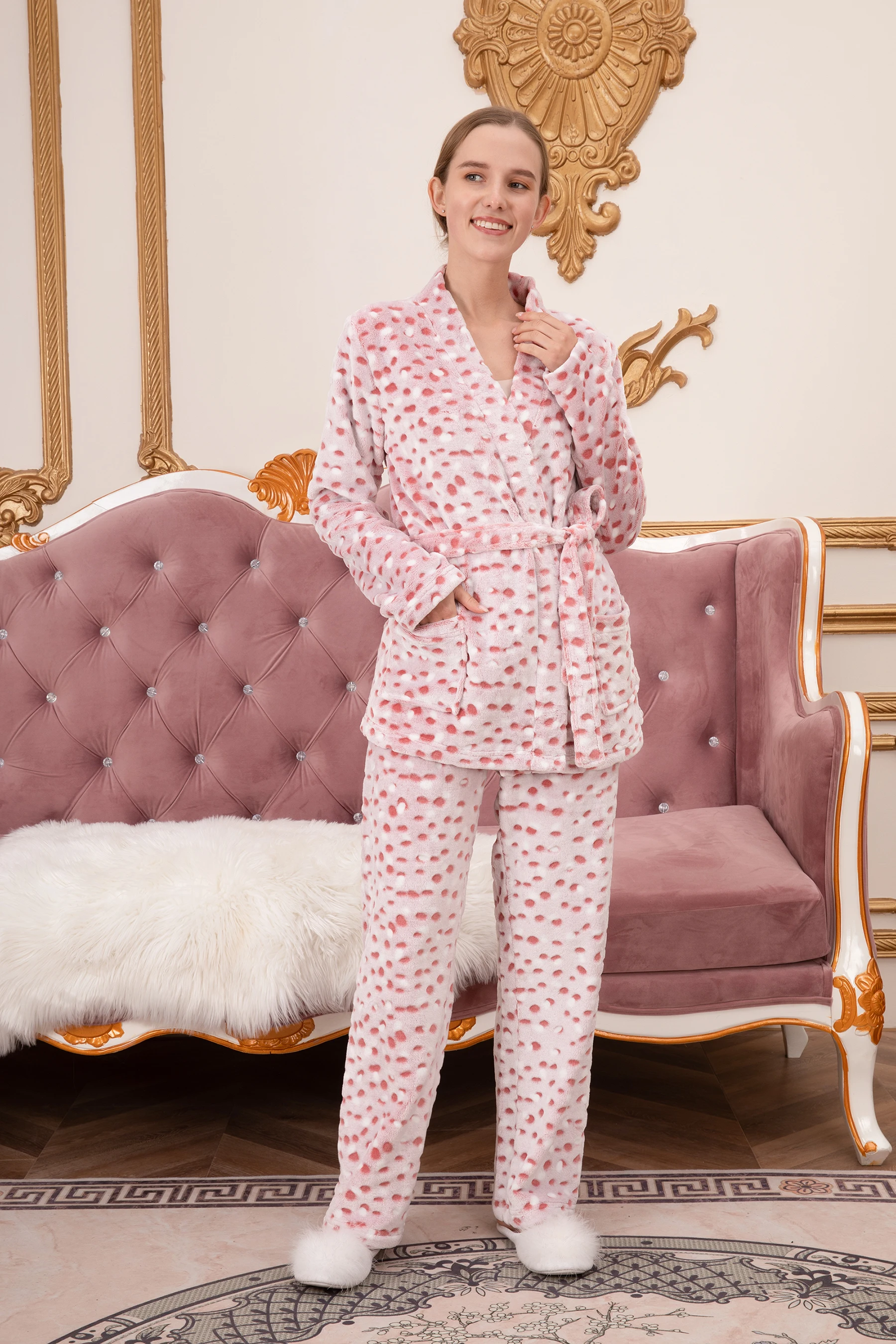 plush fleece pajamas women's