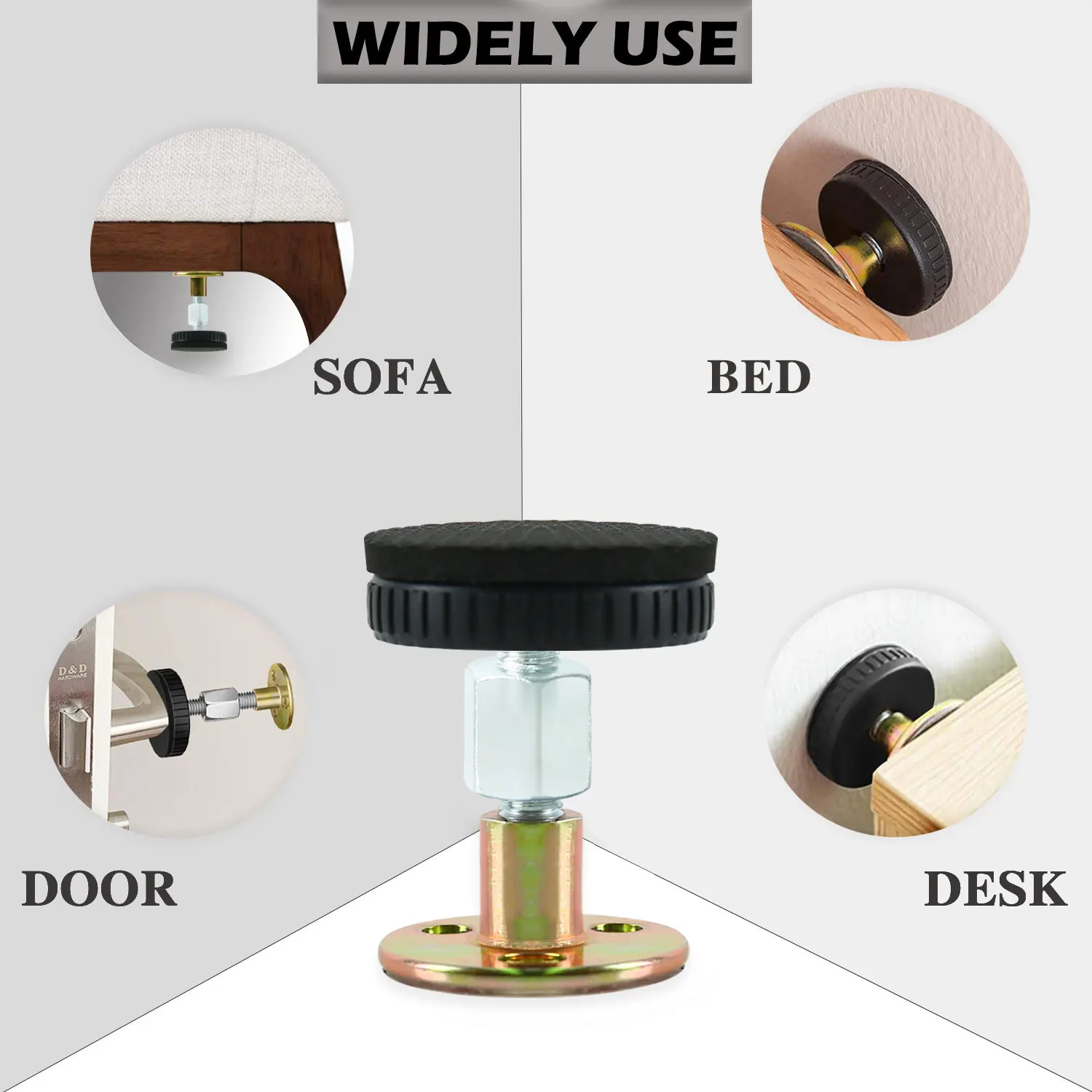 Spirally Adjustable Headboard Frame Antishake Stopper Stabilizer Tool