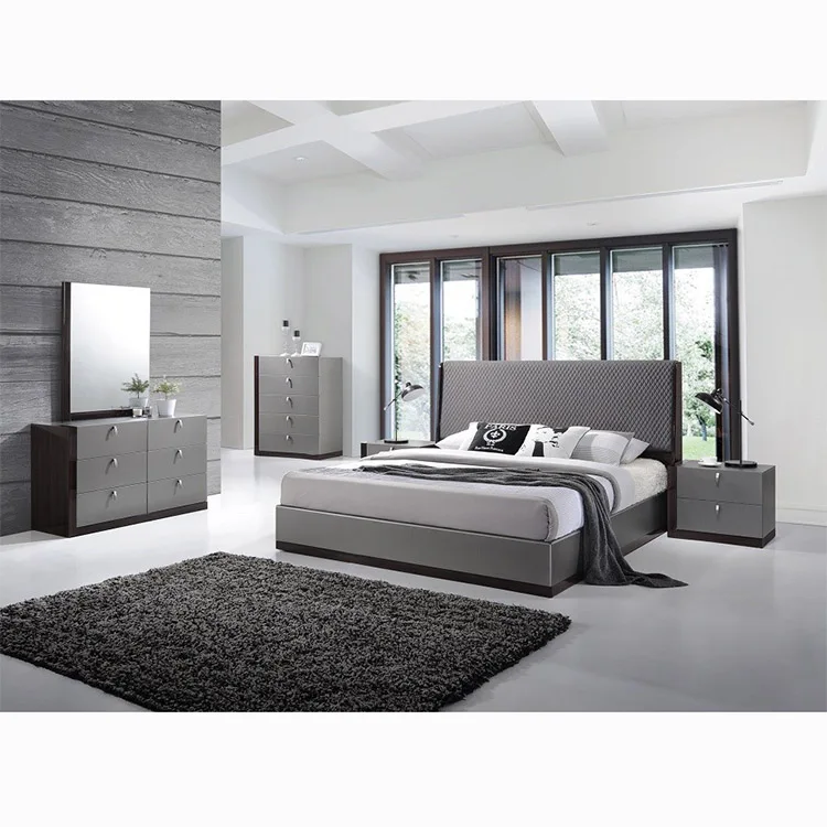 Mhaa005gloss Modern European Design Home Furniture Luxury Bedroom Set