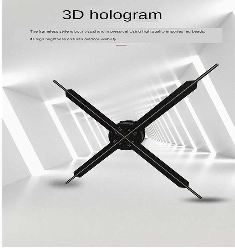 Best Prices 2500cd/m2 Air Visiable WIFI 2.4G 3D Advertising Hologram Display APP Holographic Fan